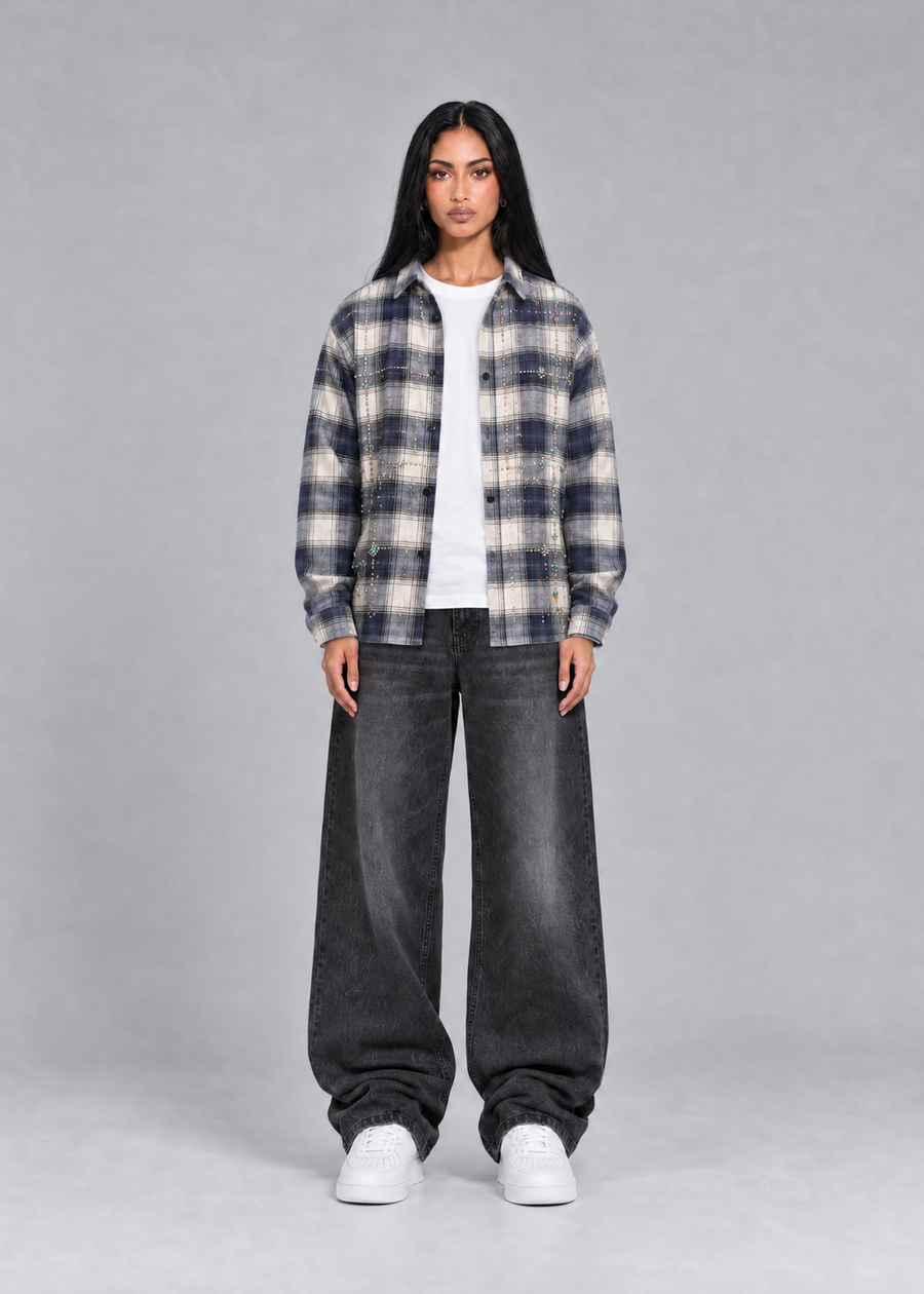 Baggy Jeans Black – female-front – freigegebenes Original